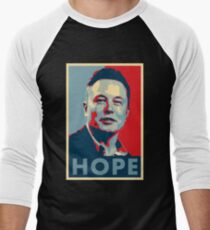 Elon Musk "Hope" Poster Men's Baseball ¾ T-Shirt