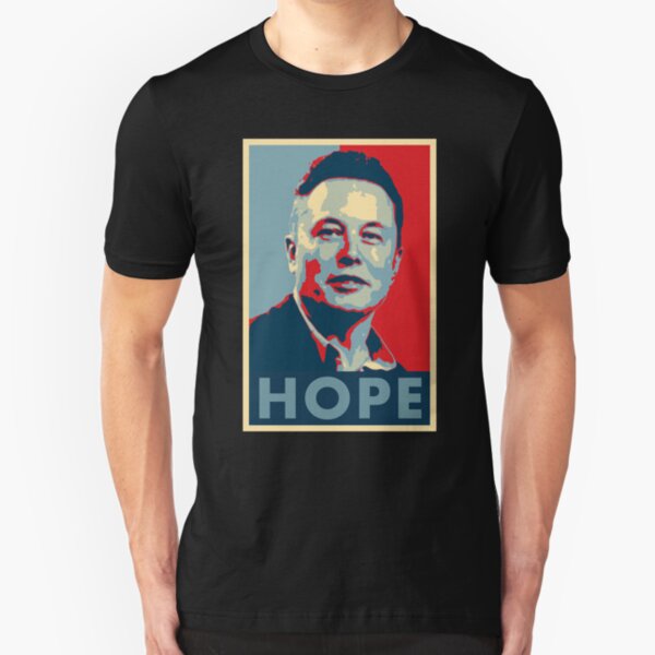 Elon Musk "Hope" Poster Slim Fit T-Shirt