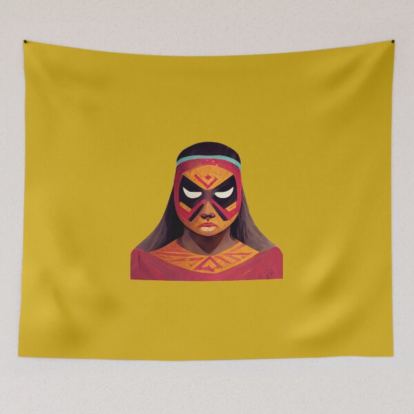 Item preview, Masaai Luchador Warrior Woman designed and sold by Organic Creeps.