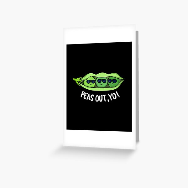 Item preview, Peas Out Yo Funny Peas Puns (Dark BG) designed and sold by punnybone.