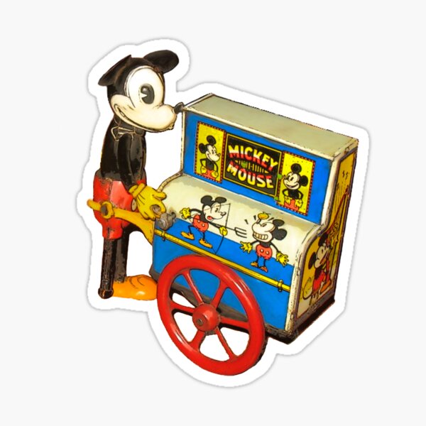 Retro Tin Toy Street Organ Stickerprintetc Sticker For Sale By