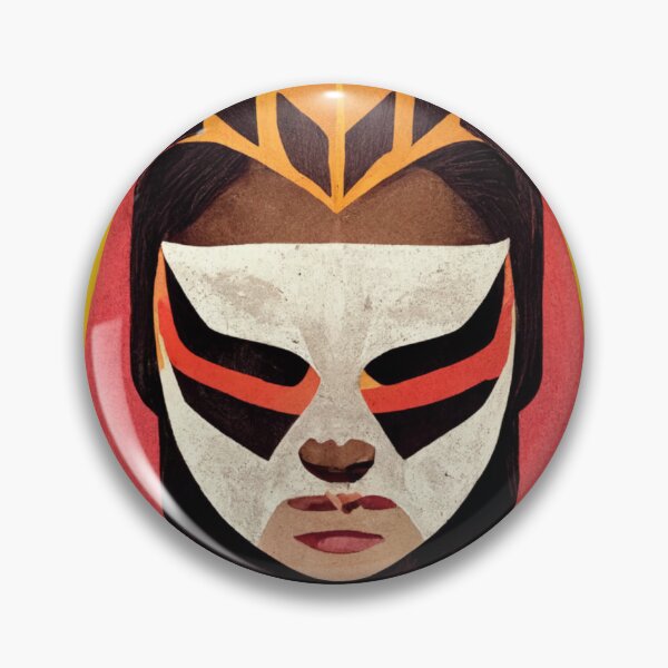 Item preview, Masaai Luchador Warrior Woman 2 designed and sold by Organic Creeps.