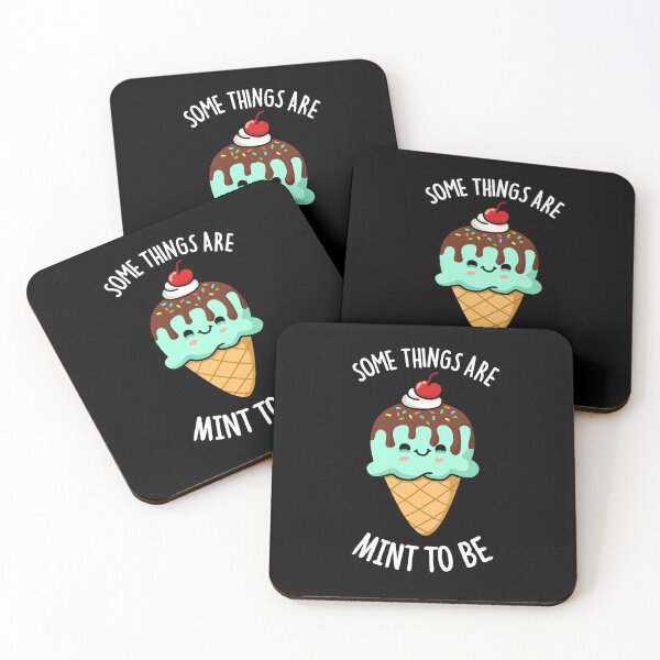 Item preview, Some Things Are Mint To Be Funny Peppermint Puns (Dark BG) designed and sold by punnybone.