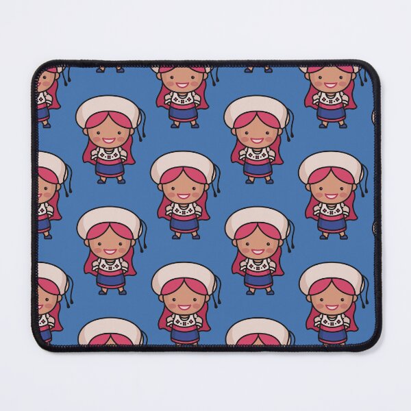 Item preview, Kawaii Cute Ecuadorian Girl Cartoon designed and sold by TwoTenDesign.