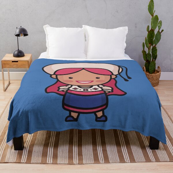 Item preview, Kawaii Cute Ecuadorian Girl Cartoon designed and sold by TwoTenDesign.