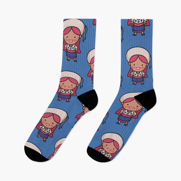 Item preview, Kawaii Cute Ecuadorian Girl Cartoon designed and sold by TwoTenDesign.