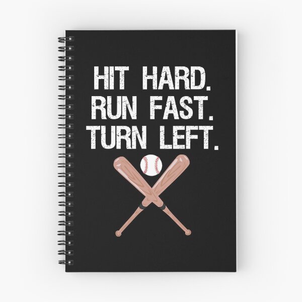 Artikelvorschau, Hit Hard Run Fast Turn Left Baseball Softball-Fan entworfen und verkauft von MichelSorour.