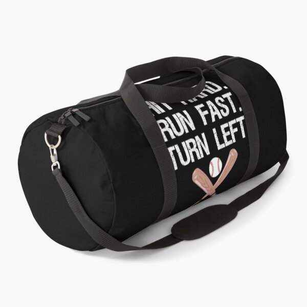 Item preview, Hit Hard Run Fast Turn Left Baseball Softball Fan designed and sold by MichelSorour.