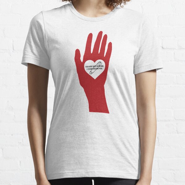 I STAND BESIDE YOU - SAFETY PIN OPEN HAND (TRN) Essential T-Shirt