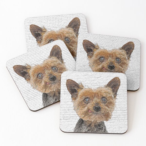 Item preview, Too Cute Yorkshire Terrier Dog - Custom Pet Portrait Art Studio designed and sold by Custom Pet Portrait Art Studio.