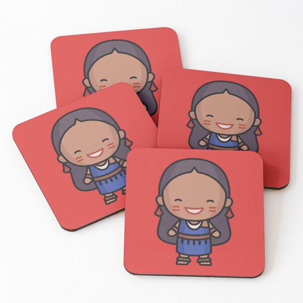 Item preview, Kawaii Cute Ecuadorian Village Girl Cartoon designed and sold by TwoTenDesign.