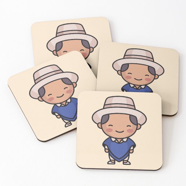 Item preview, Kawaii Cute Ecuadorian Village Boy Cartoon designed and sold by TwoTenDesign.