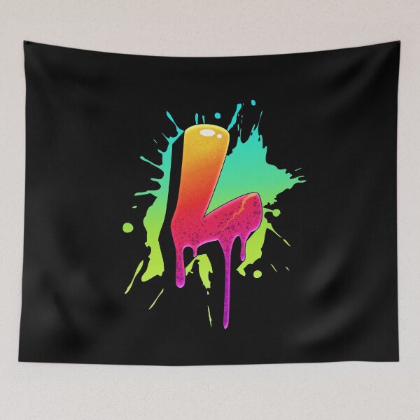 Item preview, Graffiti Letters L Letter Colorful Paint Splash Style designed and sold by ToTheNextLetter.