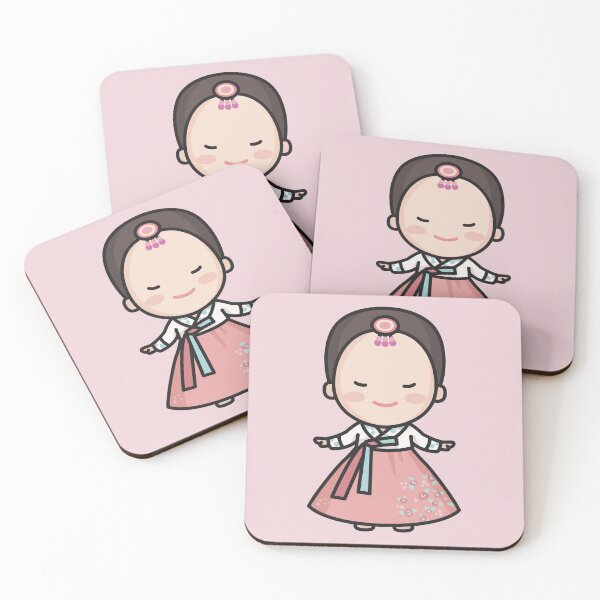 Item preview, Kawaii Cute Traditional Korean Woman Cartoon designed and sold by TwoTenDesign.