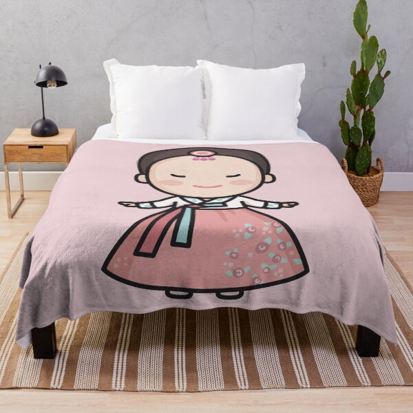 Item preview, Kawaii Cute Traditional Korean Woman Cartoon designed and sold by TwoTenDesign.