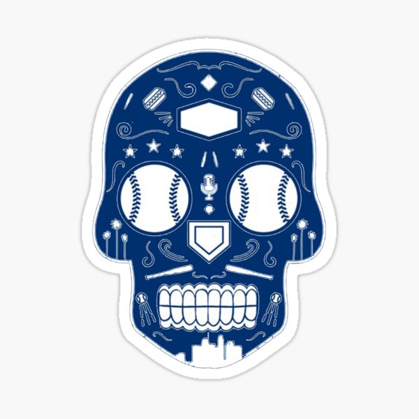Dodgers Stickers Sugar Skull 