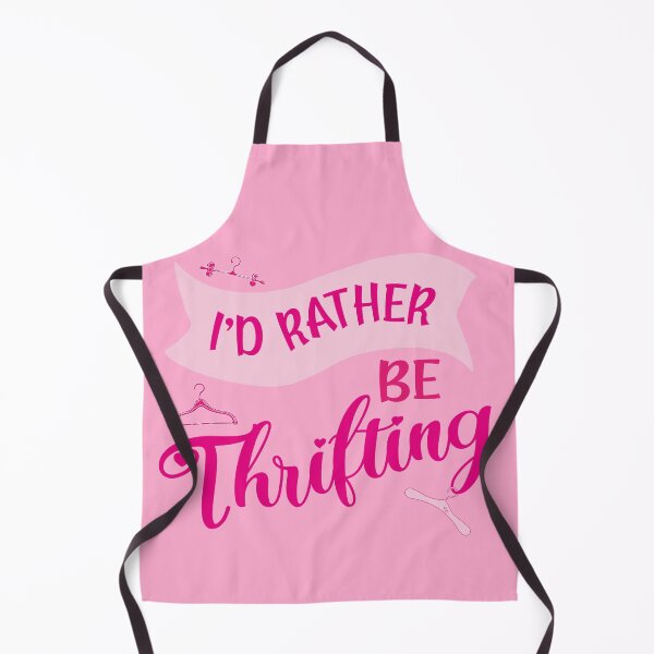 Item preview, I’d rather be thrifting pink thrift queen gifts second hand shopping designed and sold by MetalicBabe.