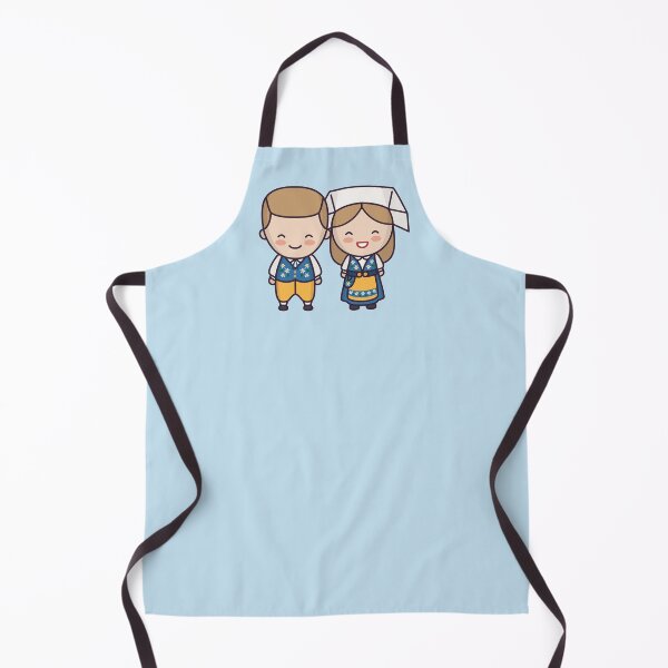 Item preview, Kawaii Cute Traditional Swedish Couple Cartoon designed and sold by TwoTenDesign.