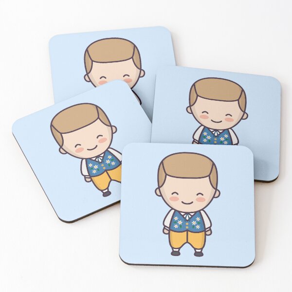 Item preview, Kawaii Cute Traditional Swedish Boy Cartoon designed and sold by TwoTenDesign.