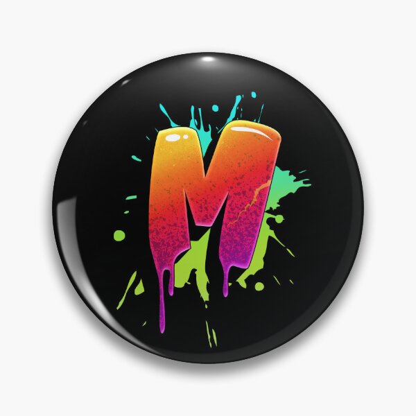 Item preview, Graffiti Letters M Letter Colorful Paint Splash Style designed and sold by ToTheNextLetter.