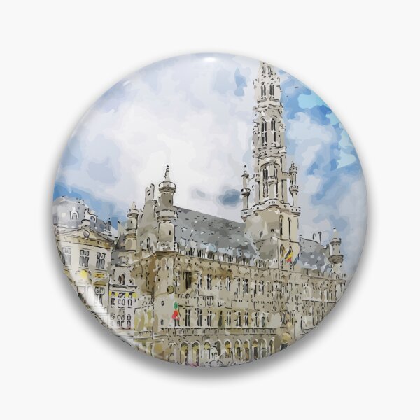 Artikelvorschau, Brüssel, Belgien, Aquarell, Skizze, Illustration entworfen und verkauft von KawaiiTops.