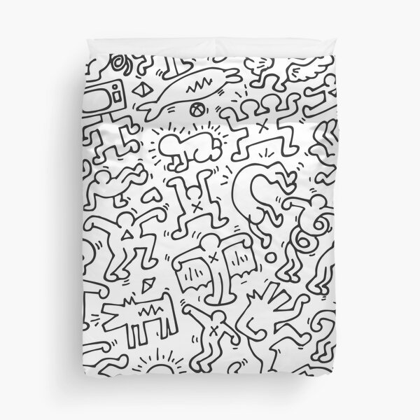 Item preview, Dance in White Kieth DJ DOG Haring ANIMAL Street Art designed and sold by SuneeKeiko.
