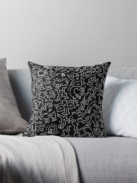 Item preview, Dance in BLACK Kieth DJ DOG Haring ANIMAL Street Art designed and sold by SuneeKeiko.