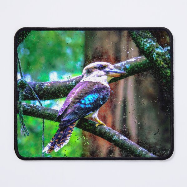 Item preview, Blue Winged Kookaburra on a Branch - Digital Art designed and sold by Steven Jodoin.