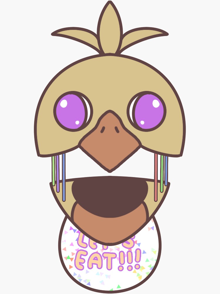 Withered Chica Gijinka Transparent Sticker for Sale by spaceagebarbie