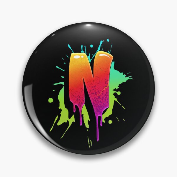 Item preview, Graffiti Letters N Letter Colorful Paint Splash Style designed and sold by ToTheNextLetter.