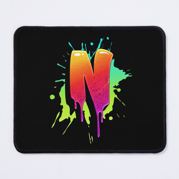 Item preview, Graffiti Letters N Letter Colorful Paint Splash Style designed and sold by ToTheNextLetter.