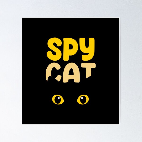 Artikelvorschau, Spionagekatze, schwarze Katzensilhouette, Katzenaugen entworfen und verkauft von DreamWorkshop.