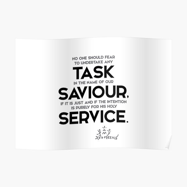 task, saviour, service - columbus Poster