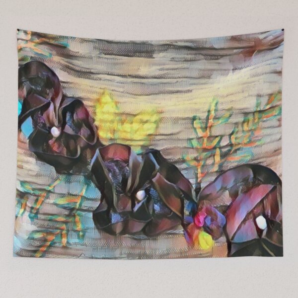 Item preview, Black Silk Flora designed and sold by lindosilks.