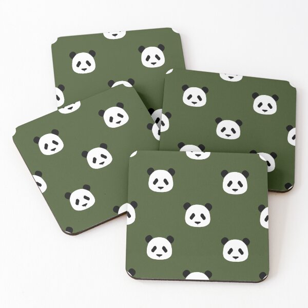 Item preview, Dark Olive Green - Minimalist Pandas designed and sold by Amanda Roos.
