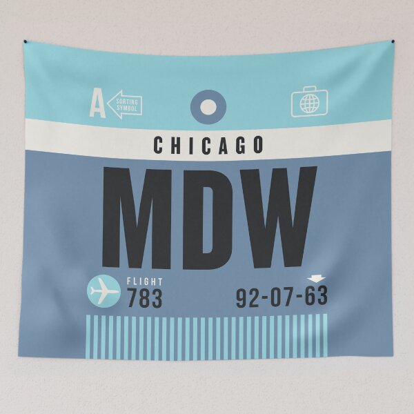Item preview, Luggage Tag A - MDW Chicago USA designed and sold by VoodooCircus.
