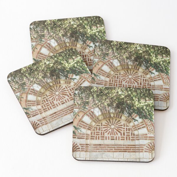 Item preview, Brickwork Like Embroidery - Byzantine Design of Red Bricks and White Stones designed and sold by Georgia Mizuleva.