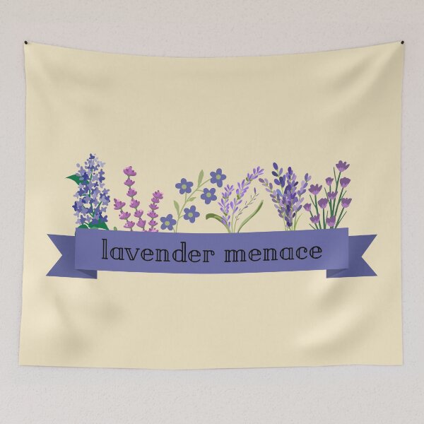 Item preview, Lavender Menace Flower Pride Ribbon designed and sold by Pink Ribbon.