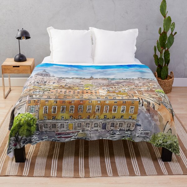 Item preview, Rome Italy Watercolor Sketch Paint Illustration designed and sold by KawaiiTops.