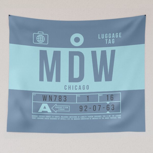 Item preview, Luggage Tag B - MDW Chicago USA designed and sold by VoodooCircus.