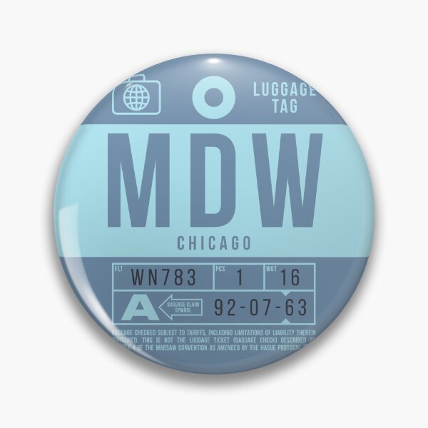 Item preview, Luggage Tag B - MDW Chicago USA designed and sold by VoodooCircus.