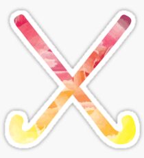 Field Hockey Watercolor 3 Sticker