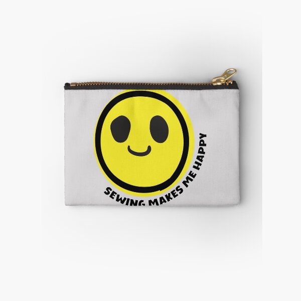 Item preview, Sewing makes me happy smile yellow face tailors seamstress dressmaker fashion designer gift merch designed and sold by MetalicBabe.
