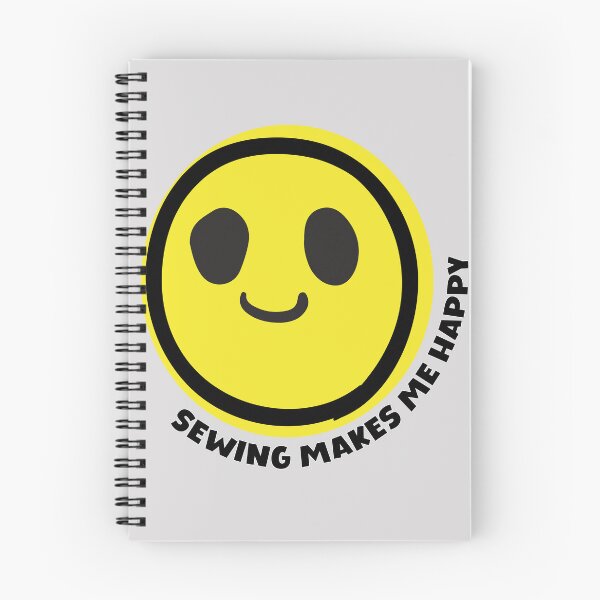 Item preview, Sewing makes me happy smile yellow face tailors seamstress dressmaker fashion designer gift merch designed and sold by MetalicBabe.