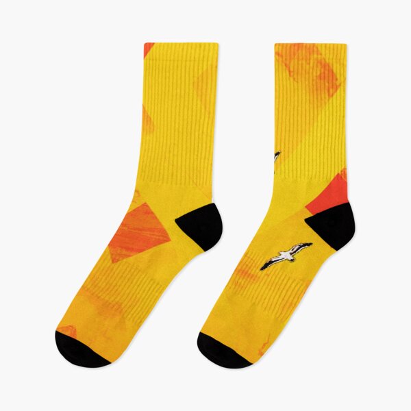 Item preview, flying birds with red and yellow geometric pixel pattern background designed and sold by Mrvell.