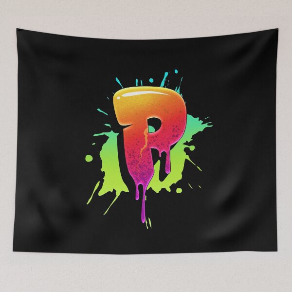 Item preview, Graffiti Letters P Letter Colorful Paint Splash Style designed and sold by ToTheNextLetter.