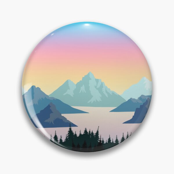Item preview, Forest Mountain Sunset Circle designed and sold by SJMexplores.