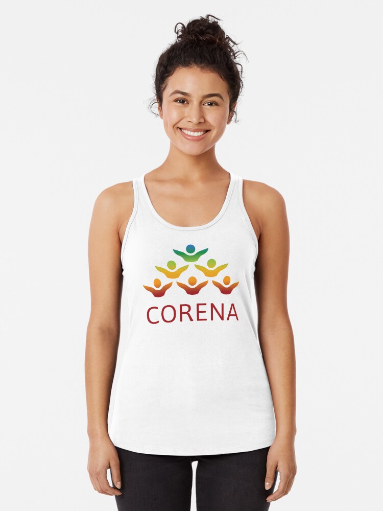 Thumbnail 1 of 3, Racerback Tank Top, CORENA Logo designed and sold by kublermdk.