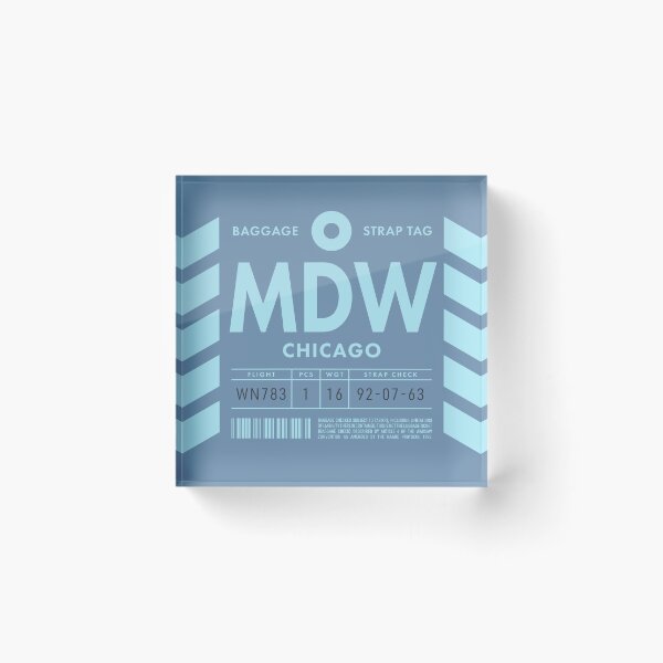 Item preview, Luggage Tag D - MDW Chicago USA designed and sold by VoodooCircus.