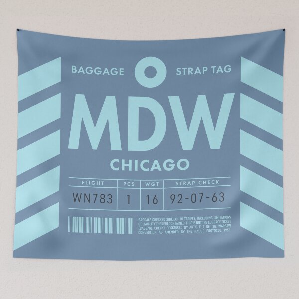 Item preview, Luggage Tag D - MDW Chicago USA designed and sold by VoodooCircus.
